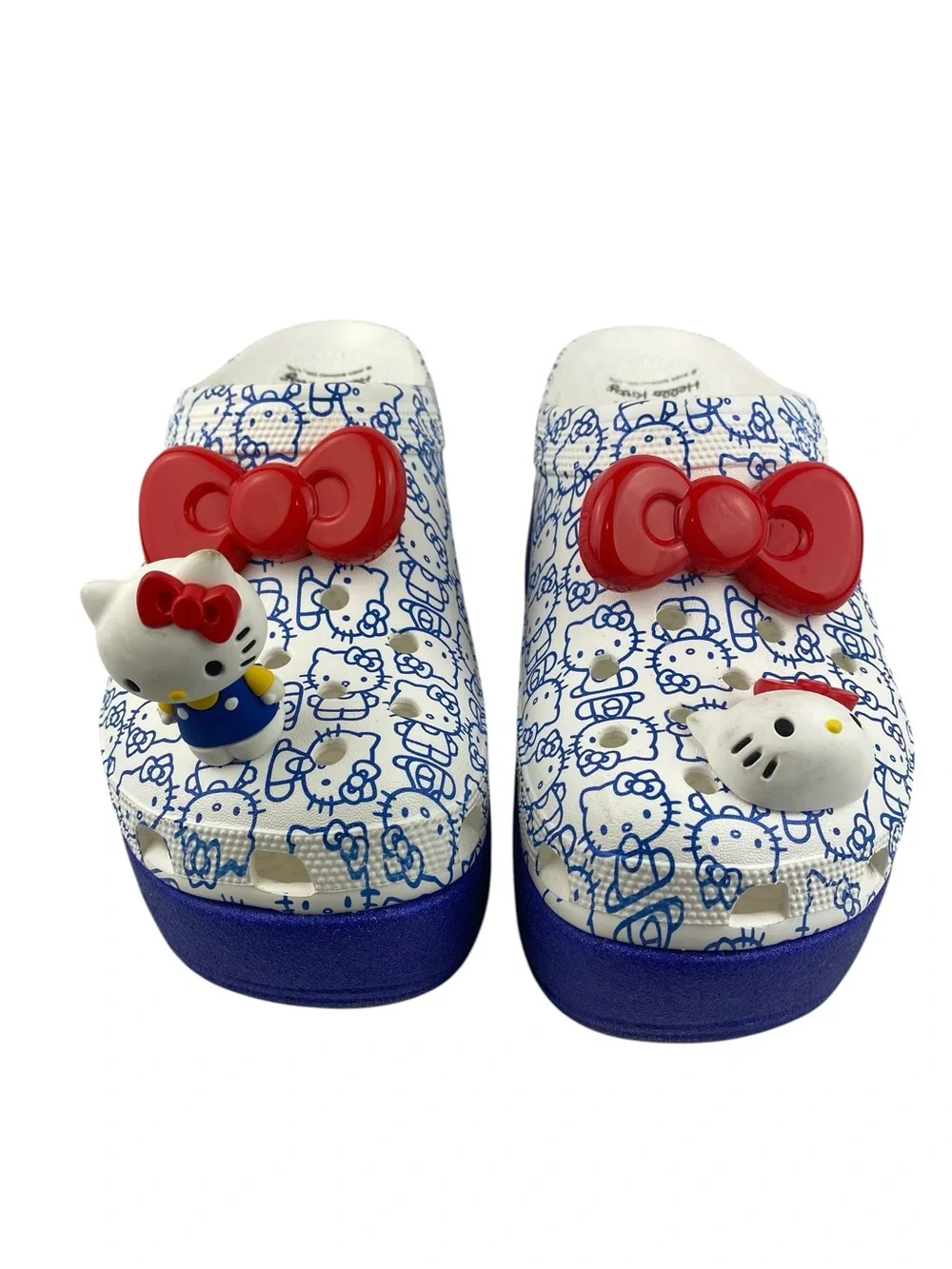 Hello Kitty Crocs Siren Heeled Clog Platform Shoes Size Men 8 Women 10 w Jibbitz - Picture 4 of 15